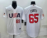 Mens USA Baseball #65 Nestor Cortes Number 2023 White World Classic Stitched Jersey,baseball caps,new era cap wholesale,wholesale hats